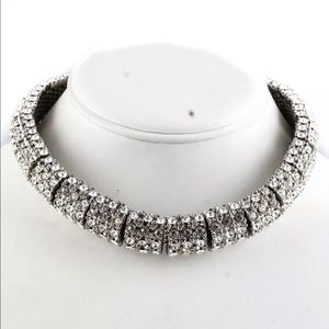CALVIN KLEIN COLLECTION 205W39NYC by RAF SIMONS Crystal Art Deco Choker Necklace